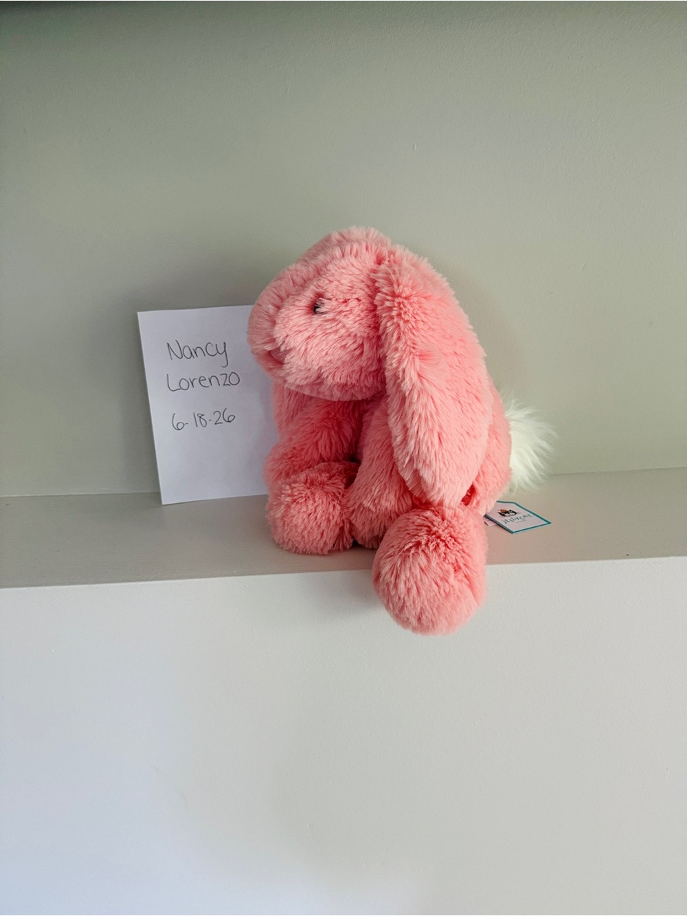 Apricot smudge, jellycat bunny